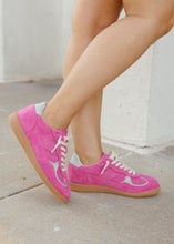 Load image into Gallery viewer, Molly Fuchsia Suede Sneakers

