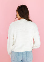 Load image into Gallery viewer, Heartfelt Moment Ivory &amp; Red Cardigan
