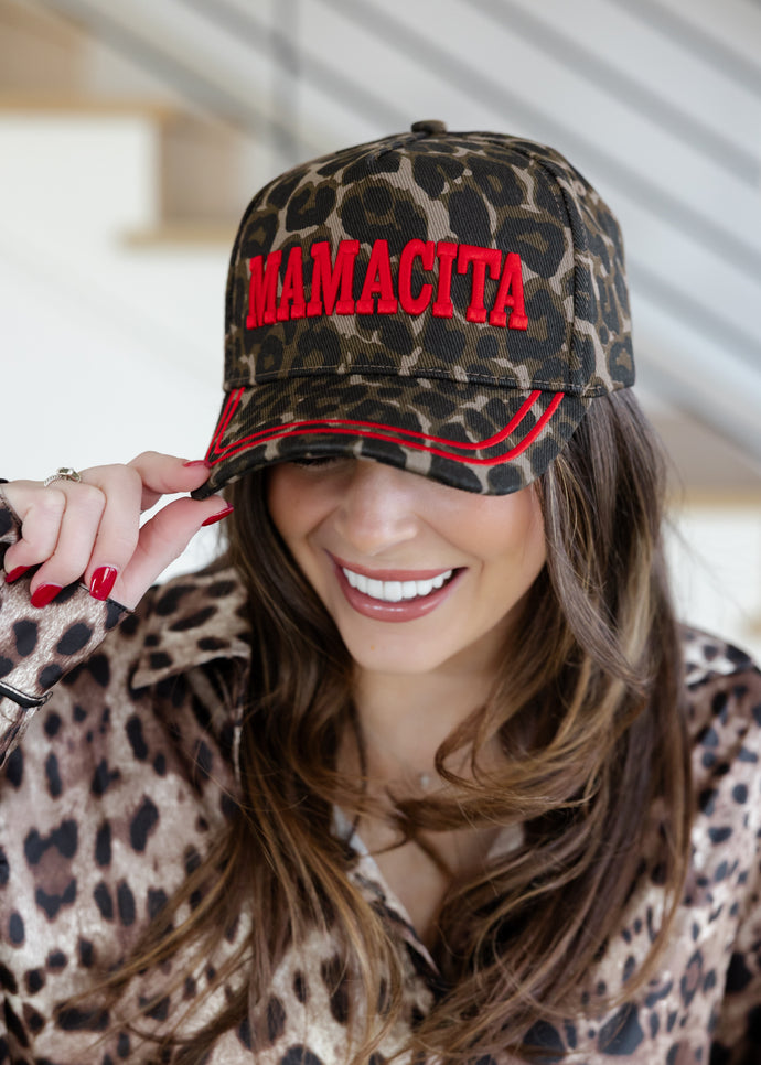 Mamacita Leopard Vintage Hat