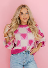 Load image into Gallery viewer, Candy Hearts Pink Multi Sweater
