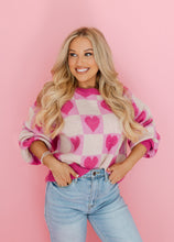 Load image into Gallery viewer, Candy Hearts Pink Multi Sweater

