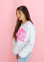Load image into Gallery viewer, Lover Pink &amp; Grey Split Neck Sweatshirt
