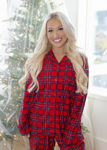 Load image into Gallery viewer, Red &amp; Blue Plaid Pajama Set
