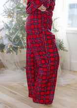 Load image into Gallery viewer, Red &amp; Blue Plaid Pajama Set
