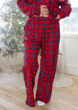Load image into Gallery viewer, Red &amp; Blue Plaid Pajama Set
