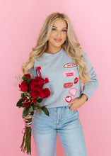 Load image into Gallery viewer, Lover Club Patch Heather Grey Sweatshirt
