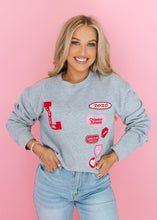 Load image into Gallery viewer, Lover Club Patch Heather Grey Sweatshirt
