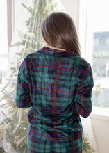 Load image into Gallery viewer, Green &amp; Black Plaid Pajama Set
