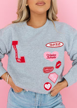 Load image into Gallery viewer, Lover Club Patch Heather Grey Sweatshirt
