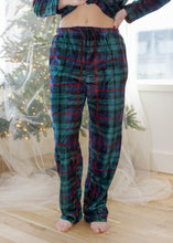 Load image into Gallery viewer, Green &amp; Black Plaid Pajama Set
