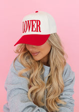 Load image into Gallery viewer, Lover Puff Embroidered Khaki &amp; Red Hat
