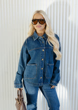 Load image into Gallery viewer, Deja Dark Denim Jacket Top
