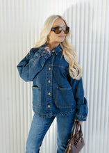 Load image into Gallery viewer, Deja Dark Denim Jacket Top
