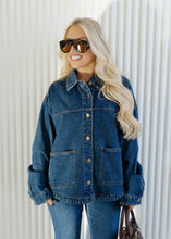 Load image into Gallery viewer, Deja Dark Denim Jacket Top
