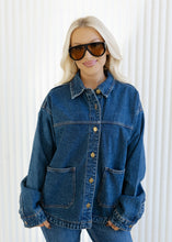 Load image into Gallery viewer, Deja Dark Denim Jacket Top
