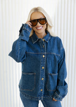 Load image into Gallery viewer, Deja Dark Denim Jacket Top
