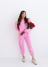 Load image into Gallery viewer, Pink Dropped Shoulder Sweatshirt
