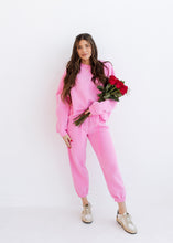 Load image into Gallery viewer, Pink Dropped Shoulder Sweatshirt
