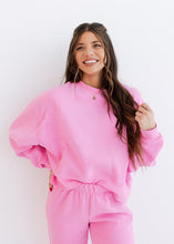 Load image into Gallery viewer, Pink Dropped Shoulder Sweatshirt
