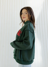 Load image into Gallery viewer, Merry/Christmas Reversible Mockneck Green Sweatshirt
