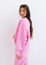 Load image into Gallery viewer, Pink Dropped Shoulder Sweatshirt
