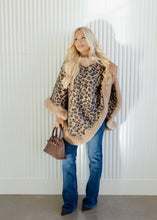 Load image into Gallery viewer, Missy Leopard &amp; Fur Poncho Cape

