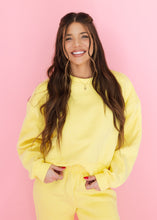 Load image into Gallery viewer, Yellow Dropped Shoulder Sweatshirt
