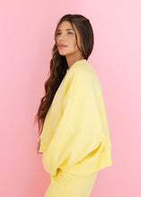 Load image into Gallery viewer, Yellow Dropped Shoulder Sweatshirt
