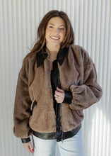 Load image into Gallery viewer, Carrie Brown Plush Faux Fur Jacket
