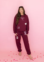 Load image into Gallery viewer, So This Is Love Maroon Sweatpants
