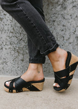 Load image into Gallery viewer, Corky&#39;s Amuse Black Wedge Sandal

