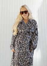 Load image into Gallery viewer, Leopard Print Trench Coat
