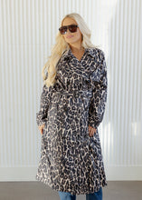 Load image into Gallery viewer, Leopard Print Trench Coat
