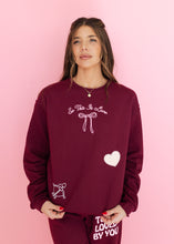 Load image into Gallery viewer, So This Is Love Maroon Graphic Sweatshirt
