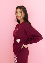 Load image into Gallery viewer, So This Is Love Maroon Graphic Sweatshirt
