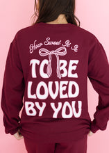 Load image into Gallery viewer, So This Is Love Maroon Graphic Sweatshirt
