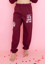 Load image into Gallery viewer, So This Is Love Maroon Sweatpants
