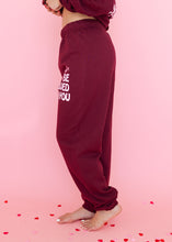 Load image into Gallery viewer, So This Is Love Maroon Sweatpants
