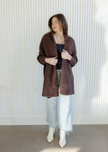 Load image into Gallery viewer, Harlow Espresso Blanket Wrap Cardigan
