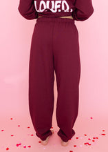 Load image into Gallery viewer, So This Is Love Maroon Sweatpants
