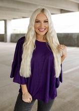 Load image into Gallery viewer, Stacie Purple Ruffle Blouse
