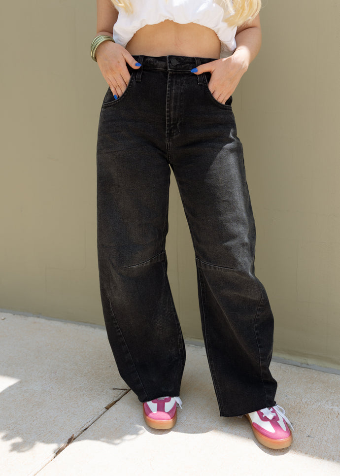 Parker Barrel Jeans - Washed Black