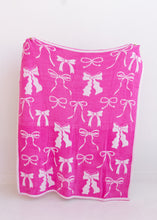 Load image into Gallery viewer, Cozy Pink Bow Luxury Blanket
