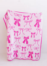 Load image into Gallery viewer, Cozy Pink Bow Luxury Blanket
