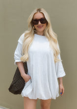 Load image into Gallery viewer, Ash Grey Bubble Hem Mini Dress
