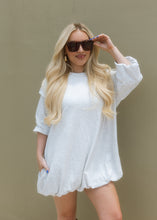 Load image into Gallery viewer, Ash Grey Bubble Hem Mini Dress
