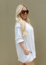 Load image into Gallery viewer, Ash Grey Bubble Hem Mini Dress
