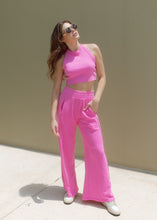 Load image into Gallery viewer, Mineral Washed Pants Set - Neon Fuchsia
