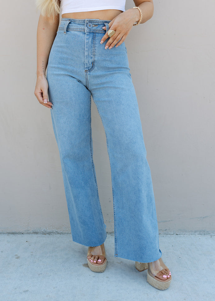 Jules Wide Leg Vintage Denim Pants