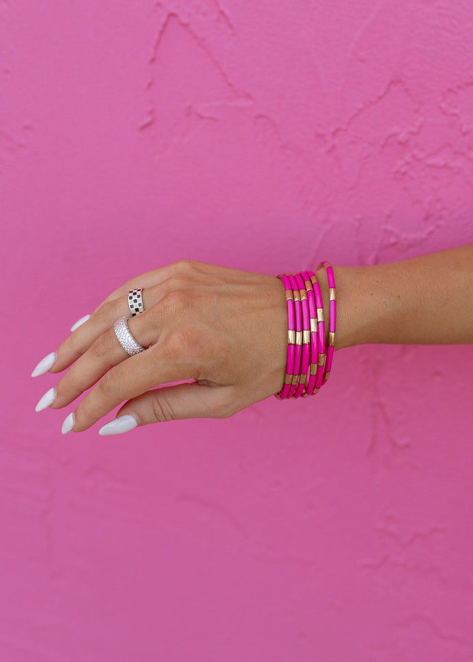 BuDha Girl Veda Pink & Gold Bangles